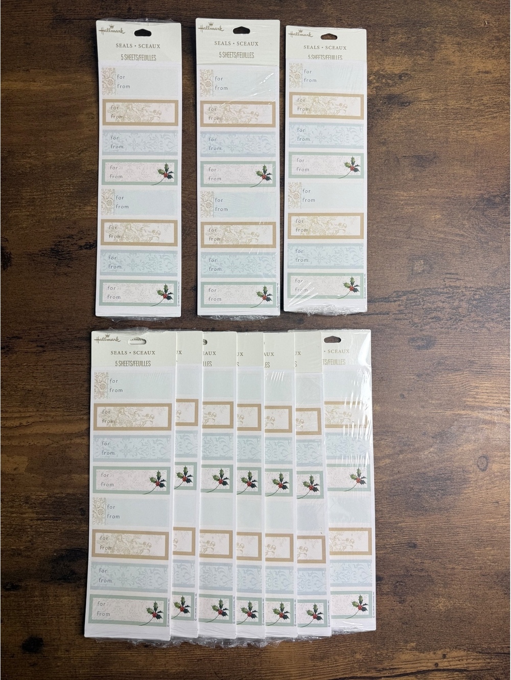 Lot of Sealed Vintage Hallmark Gift Tag Labels - 10 Packs (400 label count)